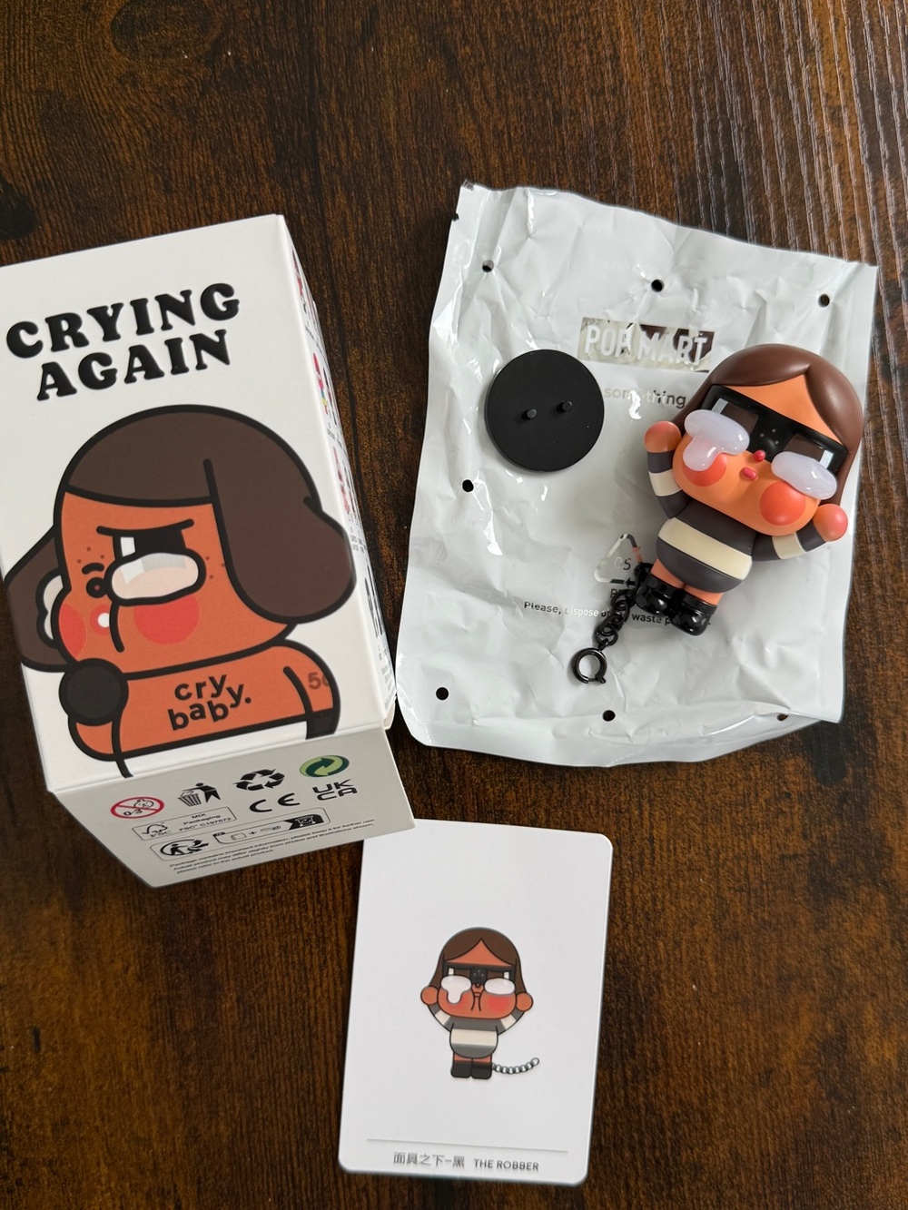 POPMART CRYBABY crying again series the robber